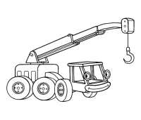 A coloring page of bob the builder